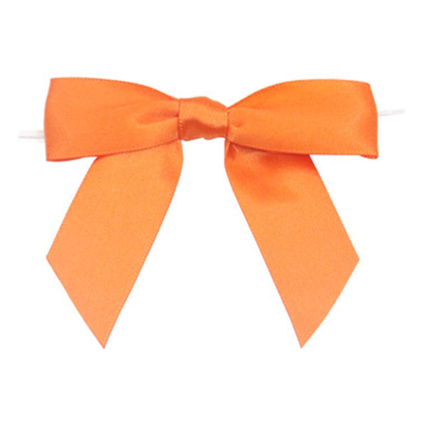 50Pcs Bow Gift Packaging Sealing Tie Drawstring Baking Wrap Bag Decorative Ties Orange Ribbons & Bows