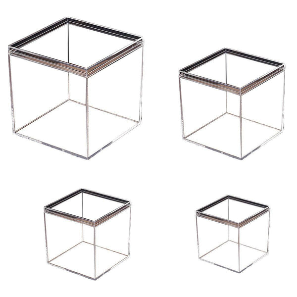 10Pcs Clear Acrylic Plastic Boxes Square Storage Containers For Food Small Item 10Pcs 85 85 85 Food Storage Containers