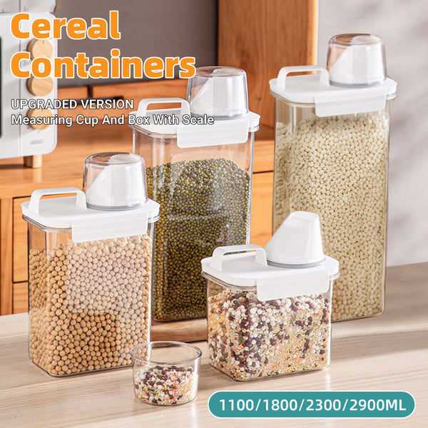 Sealed Household Grain Storage Box Transparent Rice Bucket Kitchen 1100Ml Food Storage Containers