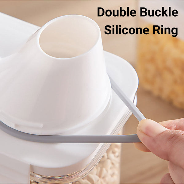 Sealed Household Grain Storage Box Transparent Rice Bucket Kitchen 1100Ml Food Storage Containers