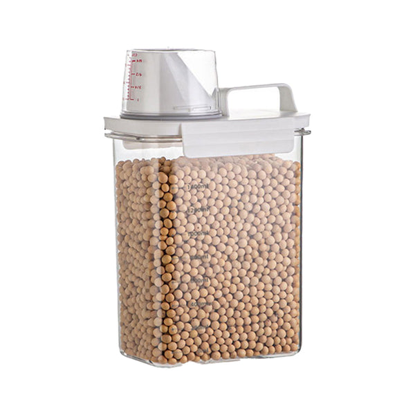 Sealed Household Grain Storage Box Transparent Rice Bucket Kitchen 1100Ml Food Storage Containers