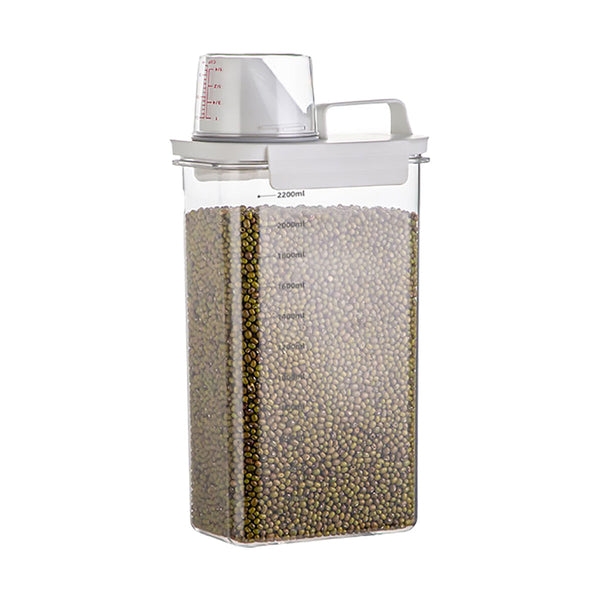 Sealed Household Grain Storage Box Transparent Rice Bucket Kitchen 1100Ml Food Storage Containers