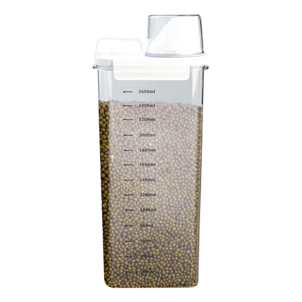 Sealed Household Grain Storage Box Transparent Rice Bucket Kitchen 1100Ml Food Storage Containers