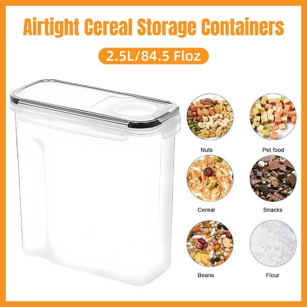 2.5L Kitchen Organizer Transparent Grocery Storage Jar For Food And Pantry Use Canisters & Jars