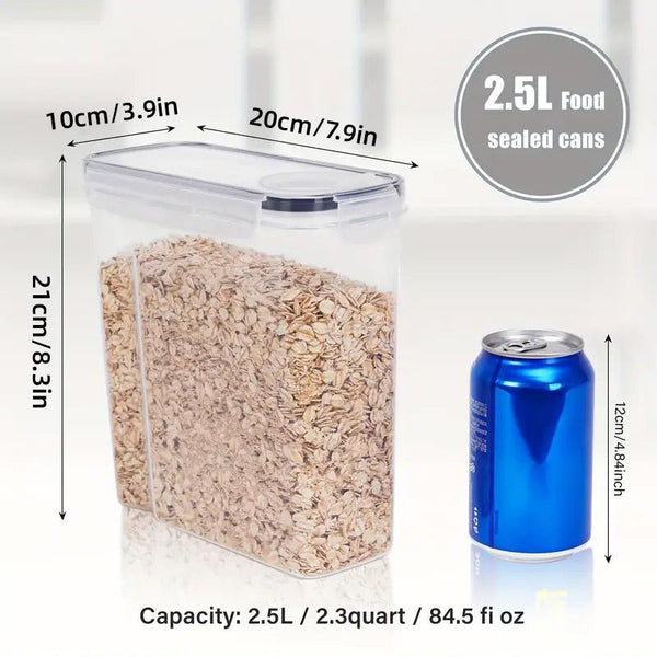 2.5L Kitchen Organizer Transparent Grocery Storage Jar For Food And Pantry Use Canisters & Jars