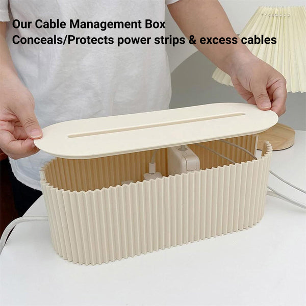 Large Cable Wire Cord Storage Box Case Management Socket Tidy Organizer Storage Boxes