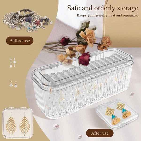15Pcs Transparent Storage Box Jewelry Organizer Bracelet Necklace Anti Oxidation Jewellery Boxes