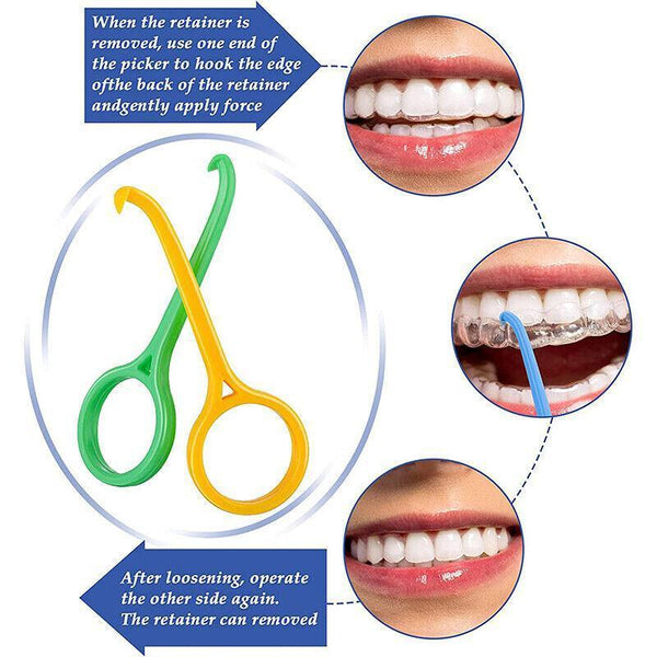 5Pcs Aligner Remover Tool Hook Kit For Invisible Braces And Retainer Handling Orthotics Braces & Sleeves