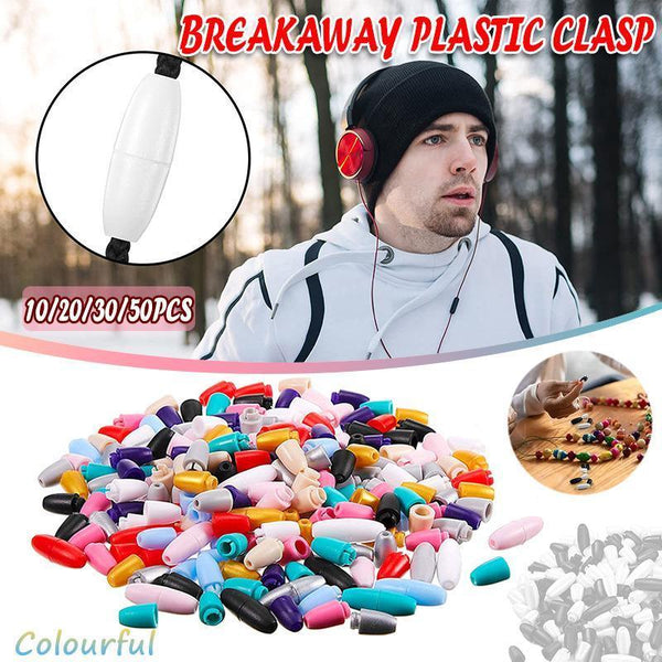 Breakaway Plastic Clasps For Silicone Necklace And Lanyard Pop Fittings 10Pcs Jewellery Cord & Wire