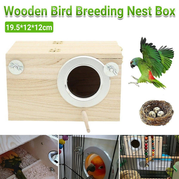Natural Breeding Box Durable Parrot Hatching Nesting For Birds Bird Cages