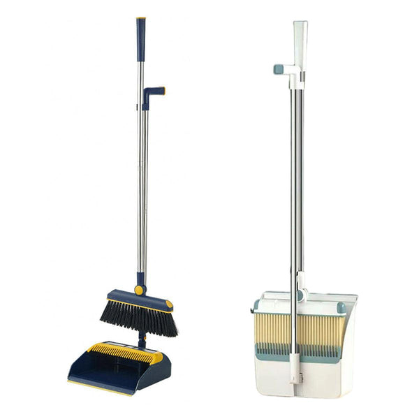 Folding Broom Dustpan Set Rotating Household Sweeping Hair Removal Cleaning Tool White Mops Brooms & Scrubbers