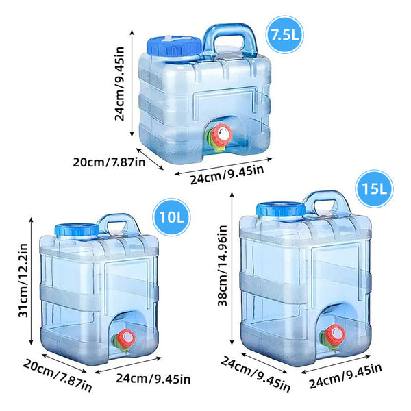 Outdoor Water Bucket Household Storage Car Tank Drinking 15L Water Carriers & Jerrycans