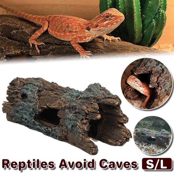 Tree Log Hide Ornament Trunk Tunnel Fish Reptile Tank Resin Aquarium Decoration Large Aquariums