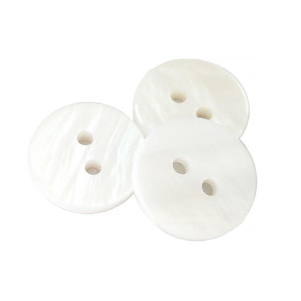 20Pcs White Shirt Buttons Round Two Eyes Sewing Craft Diy Clothing Supplies 12.5Mm Badge & Button Makers