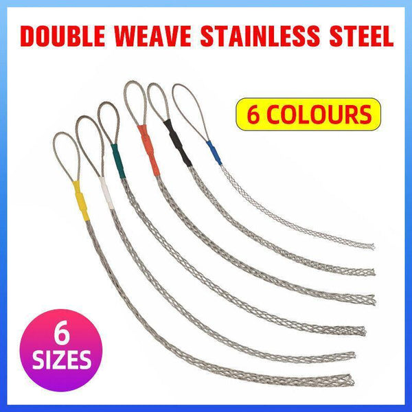 Stainless Steel Cable Pulling Sock Wire Grip Tool For Nbn Telstra Ducting 6 Sizes Blue(4 6Mm) Cable Ties & Organisers