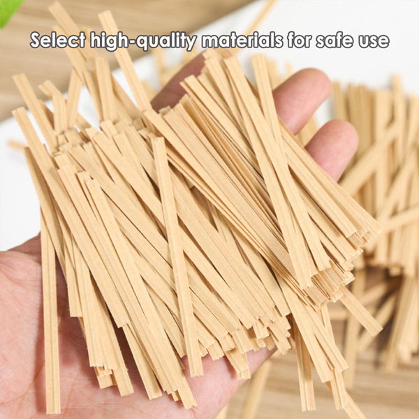1000Pcs Paper Tie Tape Wire 8/10/15Cm For Baking Packing Bag Sealing Supplies White 8Cm Other Baking Accessories