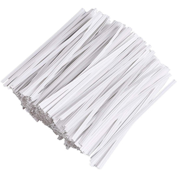 1000Pcs Paper Tie Tape Wire 8/10/15Cm For Baking Packing Bag Sealing Supplies White 8Cm Other Baking Accessories