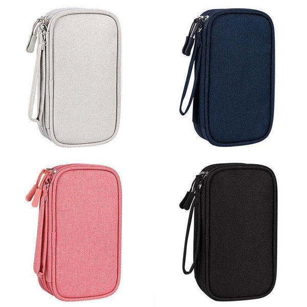 Electronic Accessories Cable Bag Organizer Travel Pouch Storage Cases Charger Grey Storage Bags