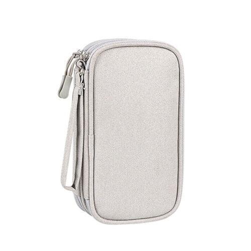Electronic Accessories Cable Bag Organizer Travel Pouch Storage Cases Charger Grey Storage Bags