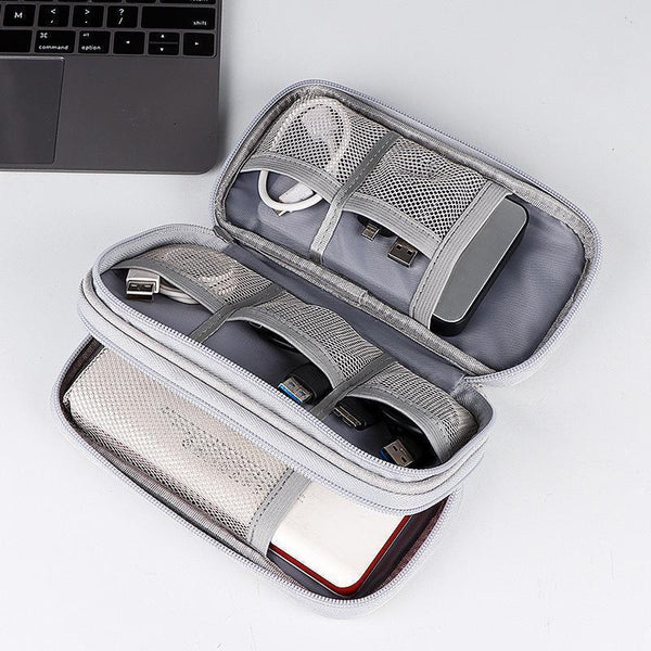 Electronic Accessories Cable Bag Organizer Travel Pouch Storage Cases Charger Navy Storage Bags