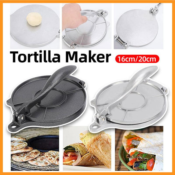 Premium Tortilla Press Flat Bread Maker Taco Roti Chapati Health Food Black 16Cm Other Kitchen Gadgets