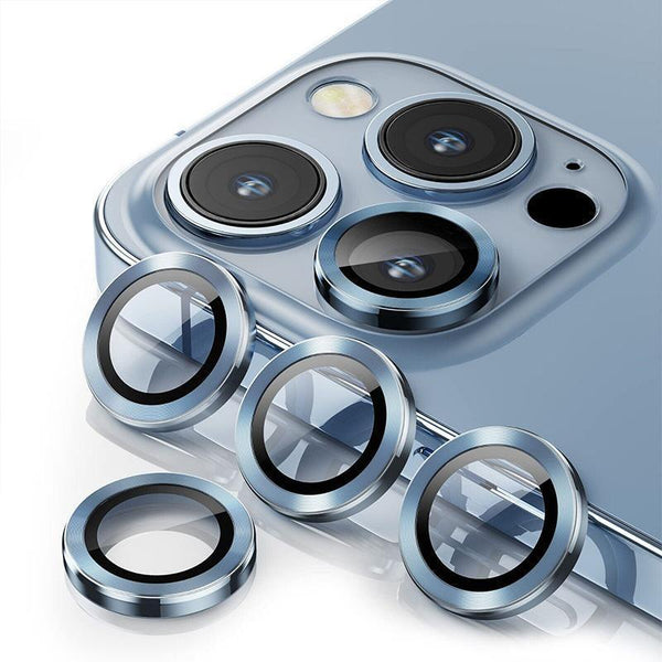 For Iphone 14/14 Plus Metal Camera Lens Glass Screen Protector Blue Camera Screen Protectors