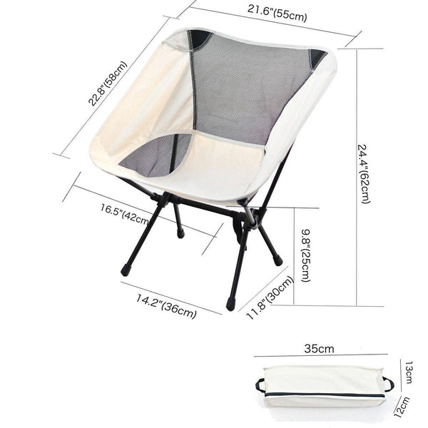 Outdoor Lightweight Folding Camping Chair High Back Fishing White Camping Chairs