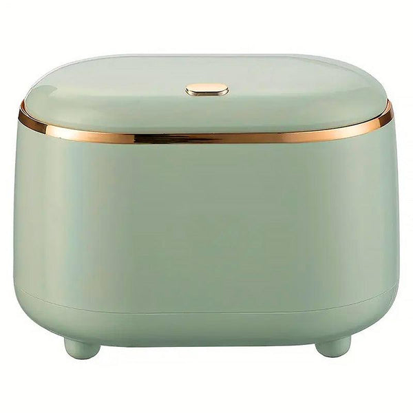 Small Desktop Trash Can Oval Pop Up Lid Rubbish Bin Waste Organizer Container Green Rubbish Bins