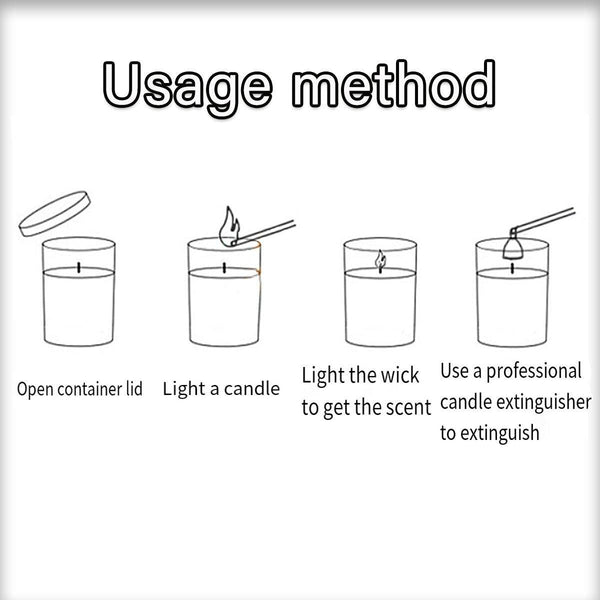 2Pcs Smokeless Glass Aromatherapy Scented Gift Set For Relaxation Velvet Rose Candles