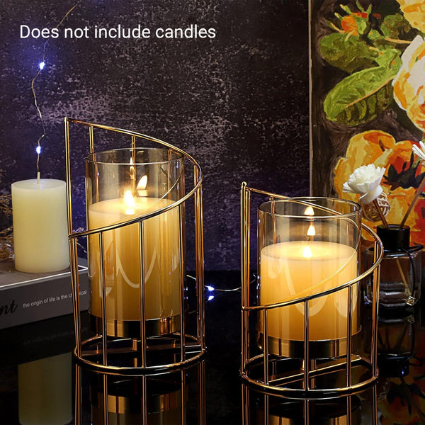 Wrought Iron Candle Holder Romantic Candlestick Ornament Dinner Table Decor Prop L Candle Holders & Accessories