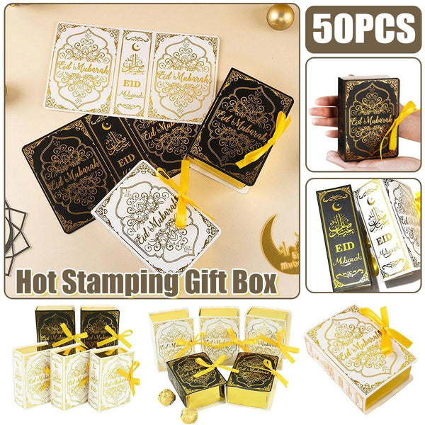 50Pcs Moon Stars Wedding Candy Box Gift Holiday Party Decorations Favour White Favours & Party Bag Fillers