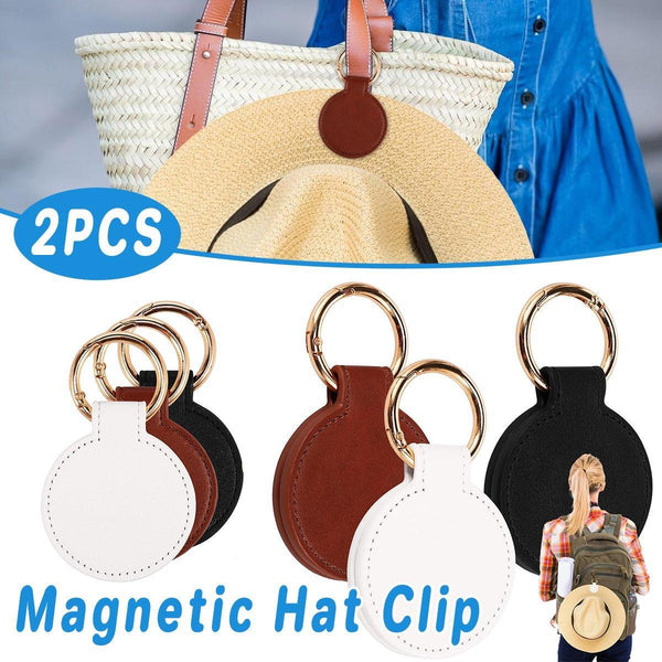 2Pcs Hat Clip Holder With Buckle For Backpack Portable Hanging Hook Storage White Hats