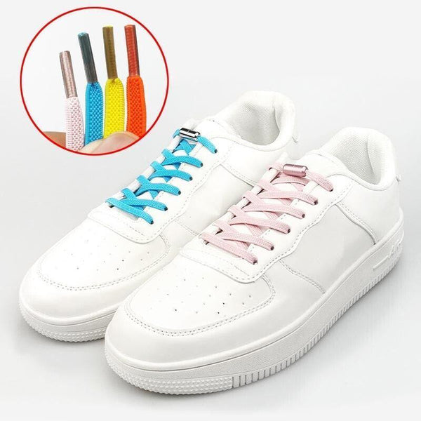 No Tie Locked Elastic Shoelace Lace Lazy Laces Sports Sneakers Shoe Laces