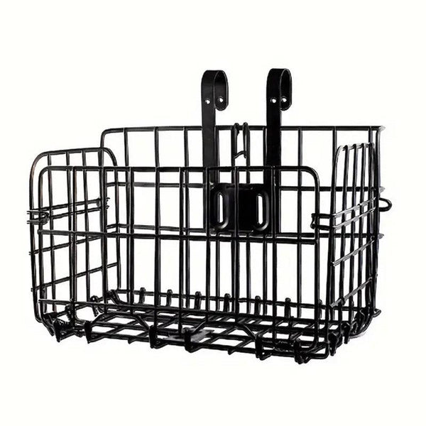 Foldable Bicycle Basket Front And Rear Hanging Storage Rack Bike Accessories Black Carrier & Pannier Racks