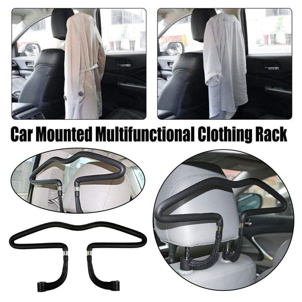 Vehicle Headrest Clothes Hanger Pu Leather Suit Rack For Back Seat Storage Clothes Hangers