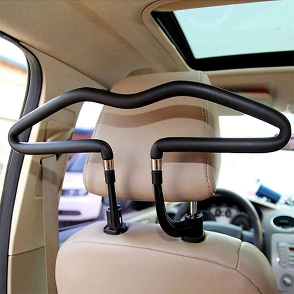 Vehicle Headrest Clothes Hanger Pu Leather Suit Rack For Back Seat Storage Clothes Hangers