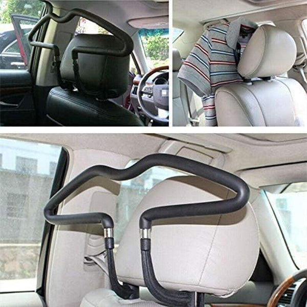 Vehicle Headrest Clothes Hanger Pu Leather Suit Rack For Back Seat Storage Clothes Hangers