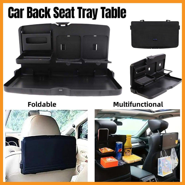 Foldable Back Seat Tray Table Multifunctional Car Organizer With Drink And Laptop Holder Car Organisers