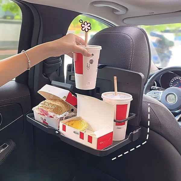Foldable Back Seat Tray Table Multifunctional Car Organizer With Drink And Laptop Holder Car Organisers