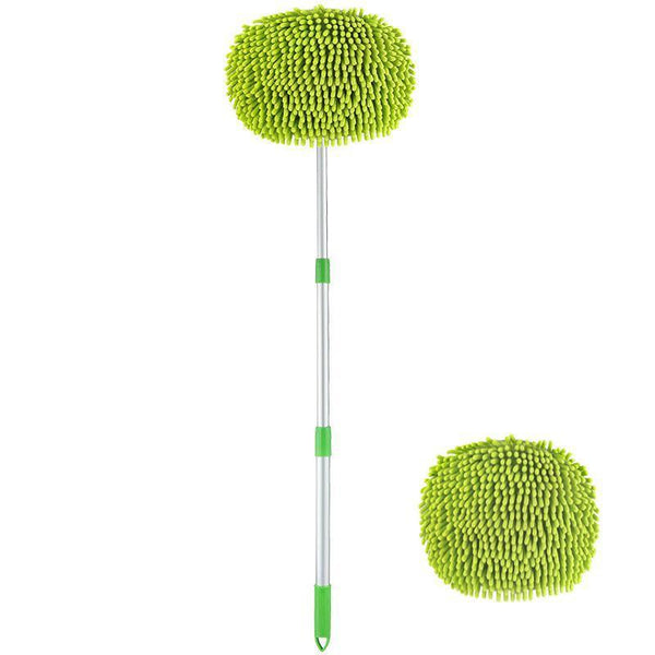 New Telescopic Car Brush Wash Soft Care Mop Vehicle Cleaning Window Adjustable Green Other Automotive Care Supplies