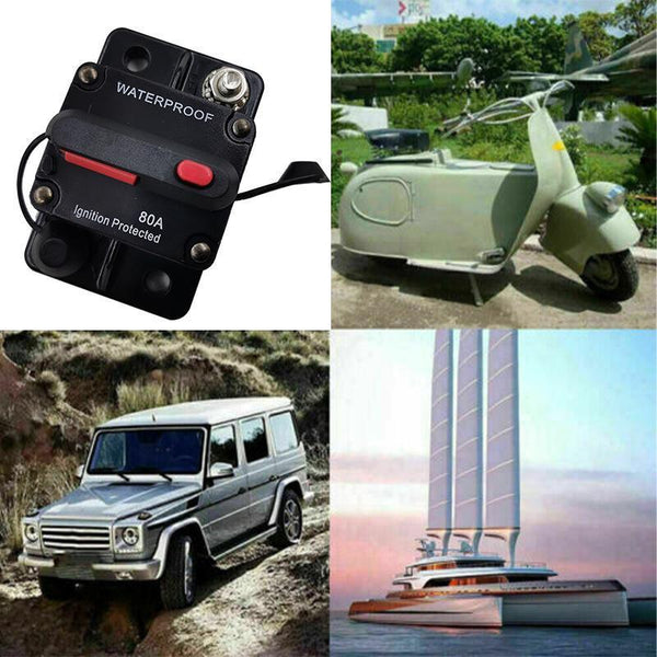 Waterproof Car Circuit Breaker Fuse Reset 30 300A Amp 12V 48V Dc Boat Ip67 100A Circuit Breakers