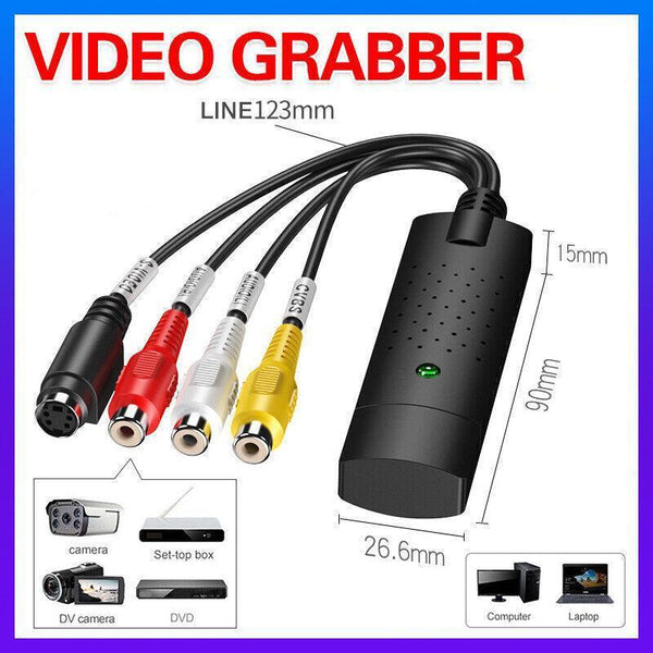 Video Grabber Capture Usb Card Convert Vcr Vhs To Digital Dvd For Windows 10 Au Video Capture & Tv Tuner Cards