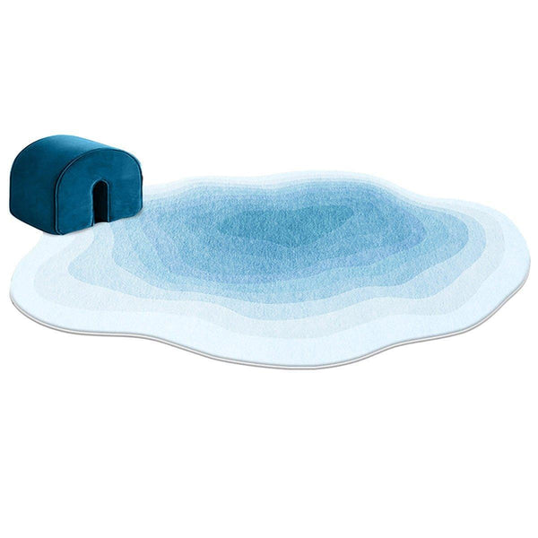 Shaped Cashmere Carpet Living Room Full Blanket Cloakroom Dressing Table Blue Rugs