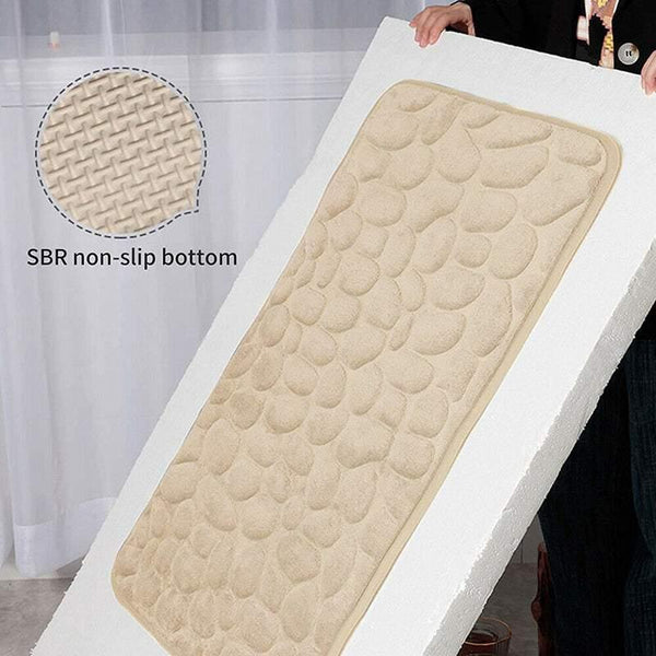40X60cm Non Slip Memory Foam Bath Mat Super Absorbent Floor Rug For Bathroom Use Khaki Bath Mats Rugs & Toilet Covers