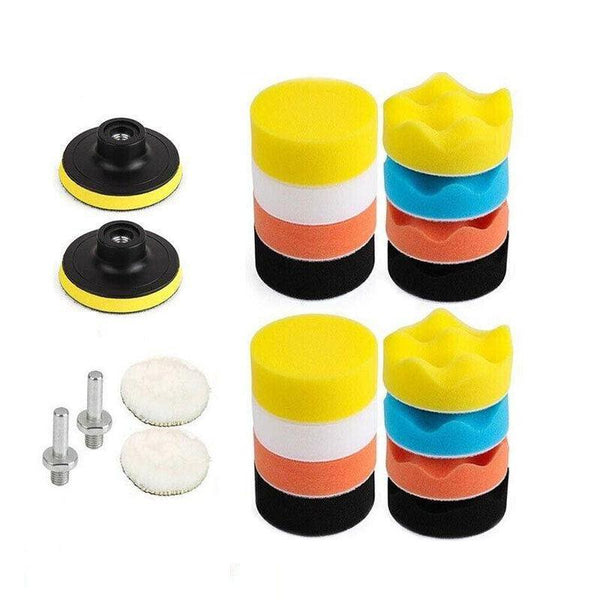 22Pcs 3" Buffing Waxing Polishing Sponge Pads Kit Set For Car Polisher Drill Au Car Cleaning Tools