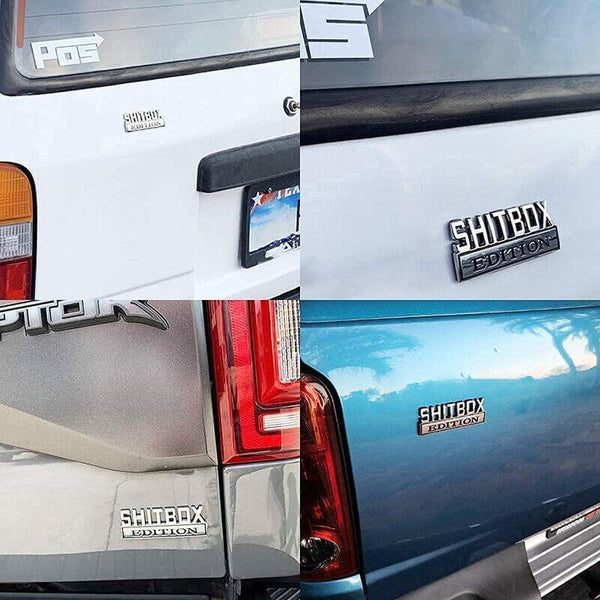 Funny Car Emblem Badge Sticker 8X3cm Metal Self Adhesive For Rear Boot Or Window Bumpers