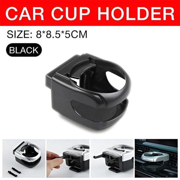 Car Cup Holder Air Vent Drink Mount Black Clip On Can Bottle For Vehicle Cup Holders