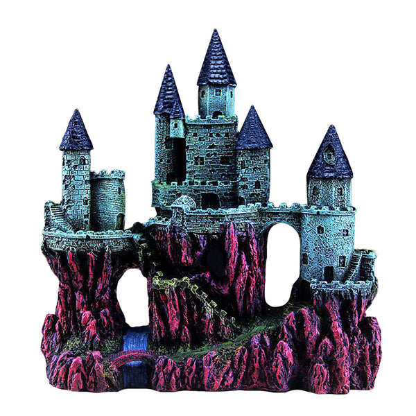 Aquarium Castle Ornament Fish Tank Decoration Medieval Style Resin Home B Aquariums