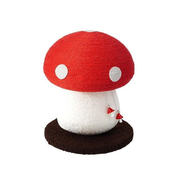 Red Mushroom Cat Climbing Frame Vertical Scratching Post Furniture & Scratchers