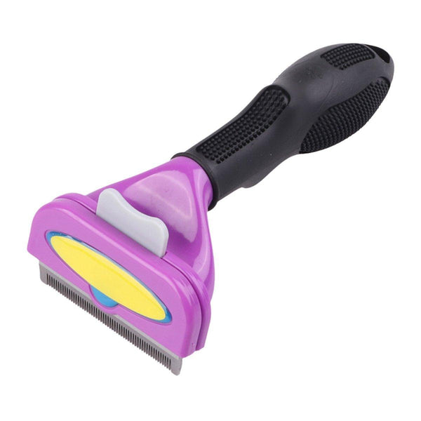 Pet Hair Removal Brush Deshedding Tool For Cats Dogs Grooming Comb Fur Remover Purple Dog Grooming